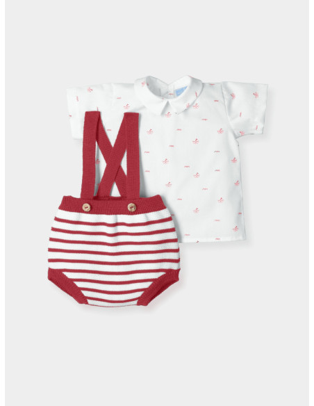 PETO TIRANTES  CON CAMISA BARQUITOS