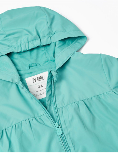 CHAQUETA CORTAVIENTO VERDE AGUA
