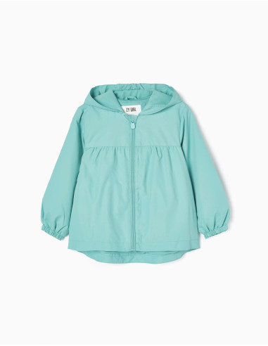 CHAQUETA CORTAVIENTO VERDE AGUA