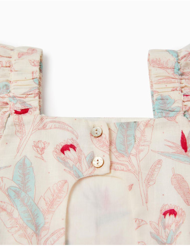 TOP DE ALGODÓN CON ESTAMPADO FLORAL