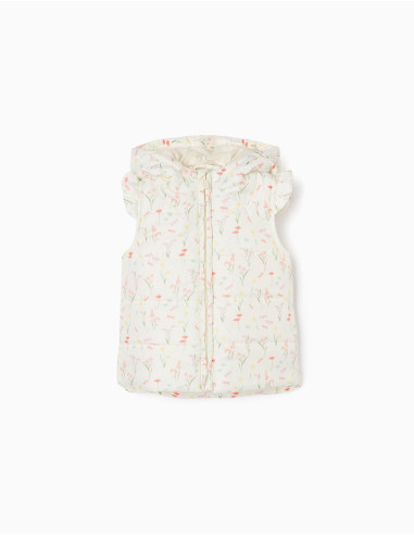 CHALECO BEBÉ NIÑA "FLORES Y MARIPOSAS"
