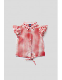 BLUSA NIÑA VICHY ROJO