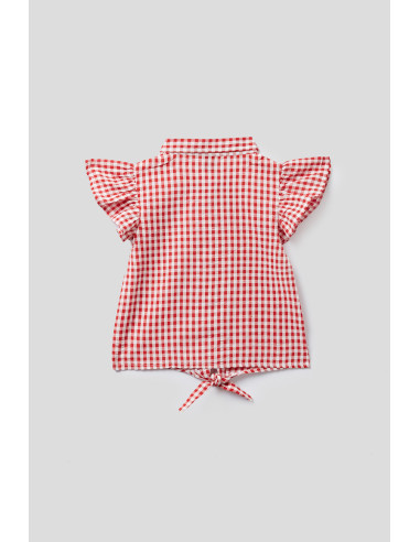 BLUSA NIÑA VICHY ROJO