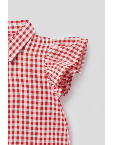 BLUSA NIÑA VICHY ROJO