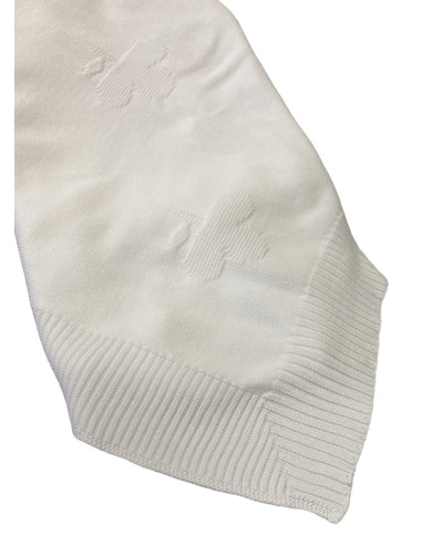TOQUILLA BLANCA CON TRÉBOLES