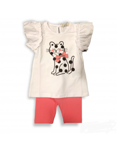 CONJUNTO CAMISETA GATO Y...