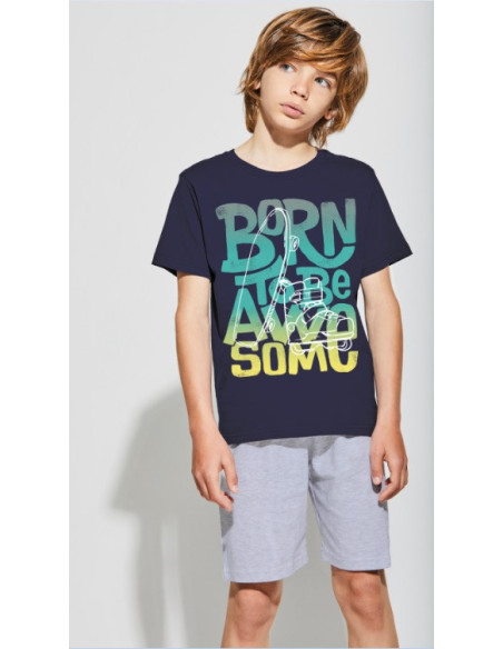 PIJAMA CORTO "BORN TO BE AWESOME"