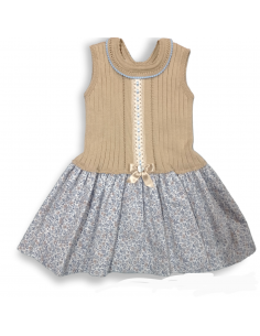 VESTIDO PUNTO Y TELA...