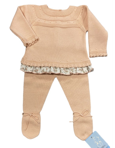 Conjunto jubón con volante y polaina