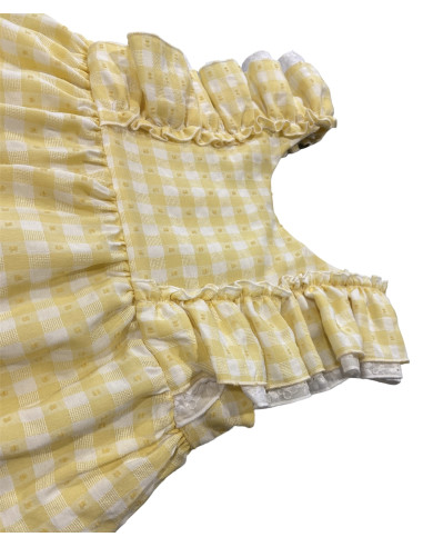 VESTIDO  CUADRO AMARILLO