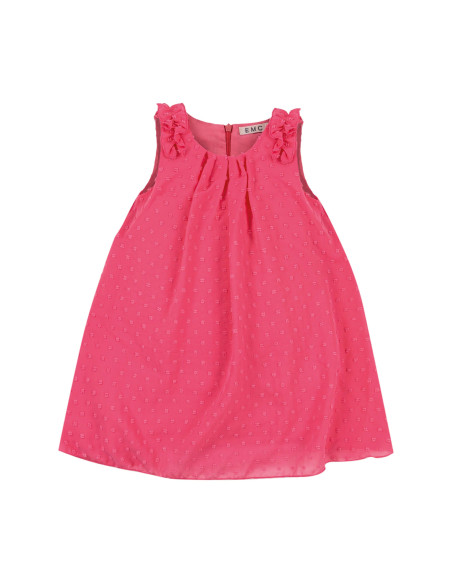 VESTIDO DE PLUMETI CORAL