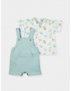 PETO Y BLUSA ESTAMPADA...