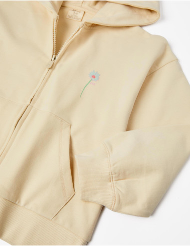 SUDADERA CREMALLERA "BLOOMING HEART"
