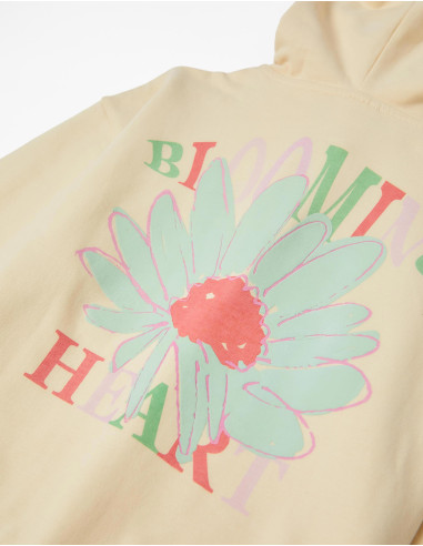 SUDADERA CREMALLERA "BLOOMING HEART"
