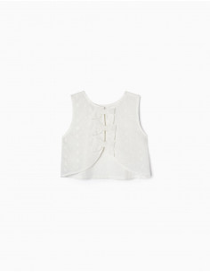 BLUSA BORDADA ESPALDA ABIERTA