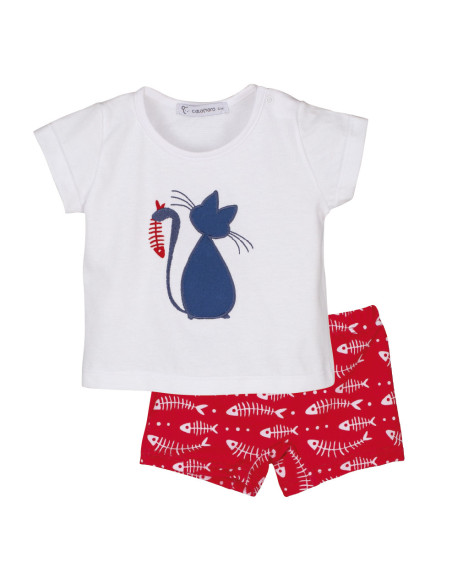 CONJUNTO CAMISETA Y BAÑADOR "RASPAS"