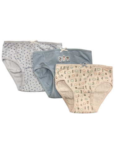PACK DE 3 BRAGUITAS "FUNNY CACTUS"