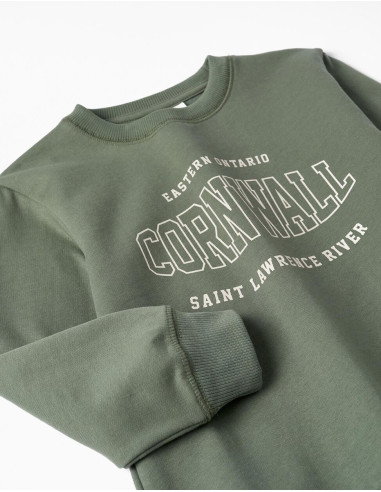 SUDADERA PARA NIÑO 'CORNWALL', VERDE