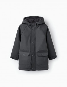PARKA DE GOMA CON CAPUCHA