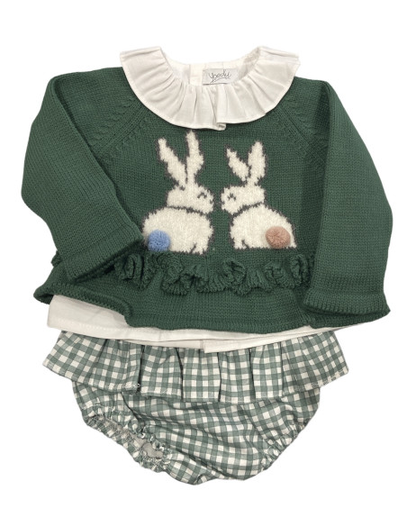 CONJUNTO 3 PIEZAS "CONEJITOS"