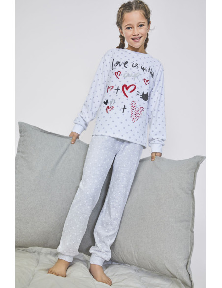 PIJAMA TUNDOSADO "LOVE CORAZONES"