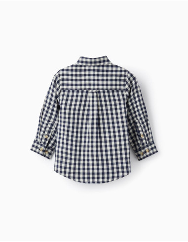 CAMISA BEBÉ CUADROS DE ALGODÓN