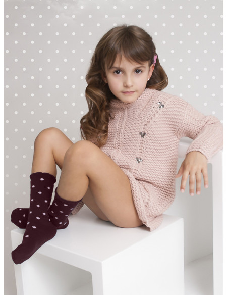 CALCETÍN ALGODÓN-CASHMERE MOTAS