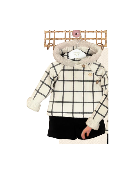 CONJUNTO DE SUDADERA Y PATALÓN DE CUADROS