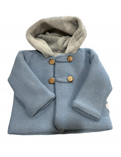 ABRIGO PUNTO CON CAPUCHA...