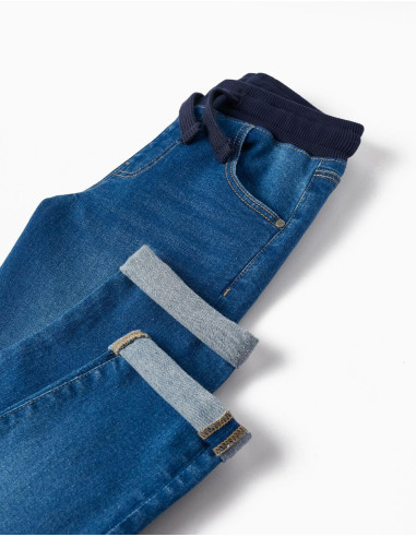 PANTALONES DE CHÁNDAL DE MEZCLILLA DE ALGODÓN
