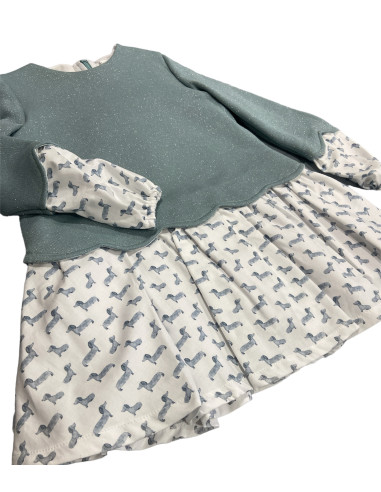 VESTIDO ALGODÓN TELA ONDAS TECKEL