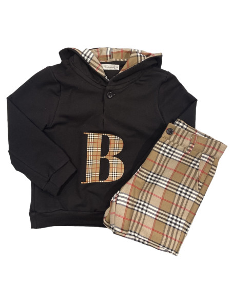 CONJUNTO SUDADERA Y BERMUDA CUADRO BURBERRY