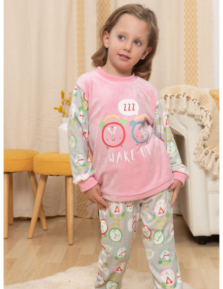 PIJAMA MICROPELO RELOJES