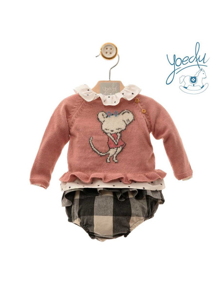 CONJUNTO BABY 3 PIEZAS "RATONCITA"