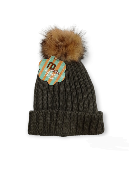 GORRO POMPÓN PELO