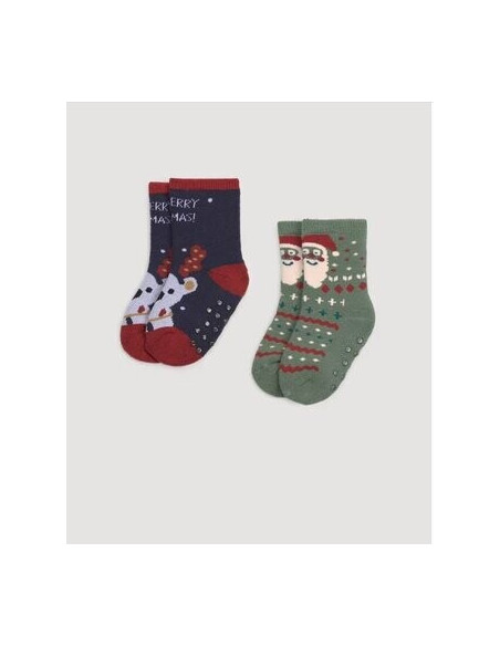 CALCETÍN NAVIDAD ANTIDESLIZANTE PACK 2