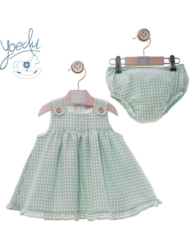 YOEDU VESTIDO BEBÉ CON BRAGUITA SIRENAS
