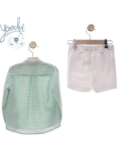 YOEDU TRAJE INFANTIL NIÑO PANTALÓN VERMUDA SIRENAS