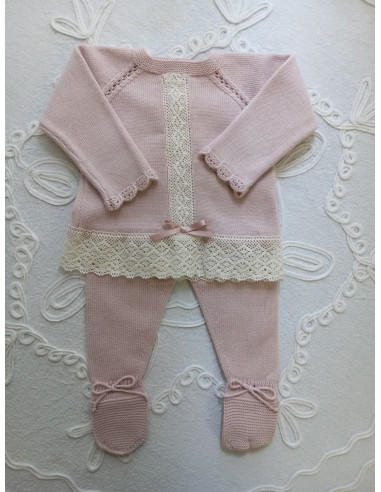 CONJUNTO POLAINA PUNTO VER PUNTILLA
