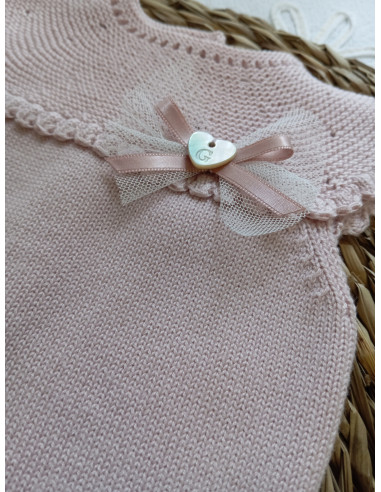 CONJUNTO PUNTO RANITA ROSA EMPOLVADO