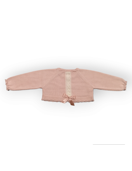 CHAQUETA PERLÉ PUNTILLA TRASERA
