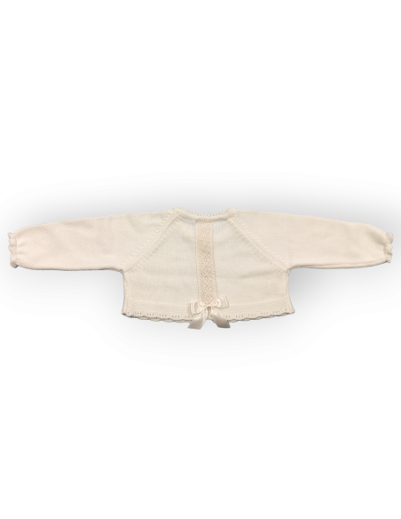 CHAQUETA PERLÉ PUNTILLA TRASERA