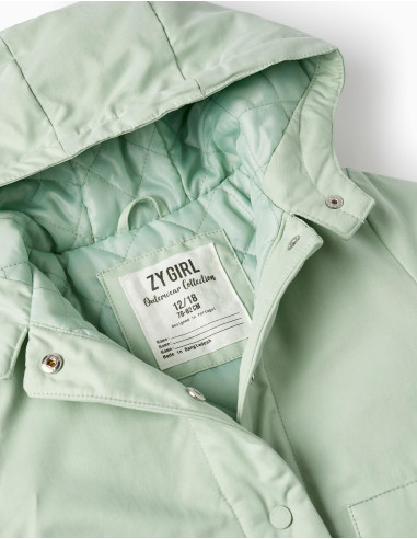 PARKA ACOLCHADA SARGA VERDE MENTA