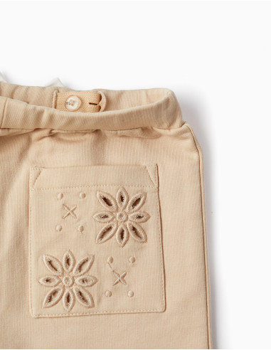 CONJUNTO ALGODÓN BORDADO FLORES