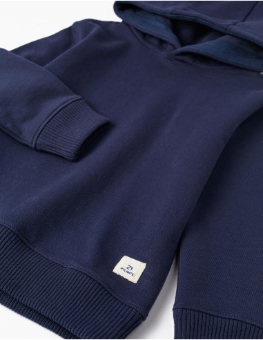 SUDADERA CAPUCHA MARINO