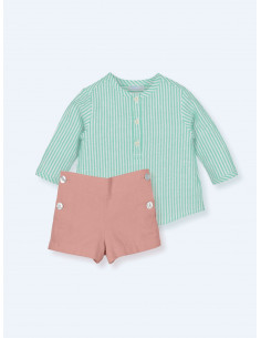 CONJUNTO CAMISA DE RAYAS