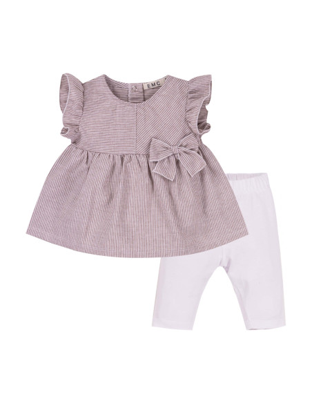 CONJ. LEGGINGS CORTO Y BLUSA MILRAYAS NUEZ
