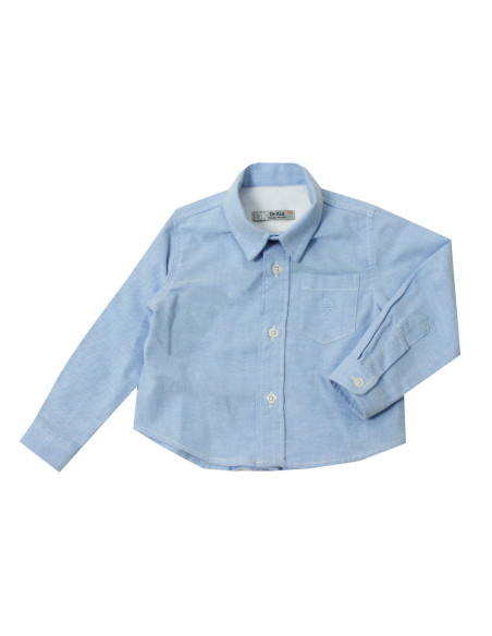 CAMISA NIÑO AZUL BOLSILLO