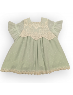 VESTIDO TUL VERDE EMPOLVADO