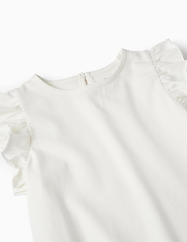 CAMISETA BLANCA MANGA VOLANTE